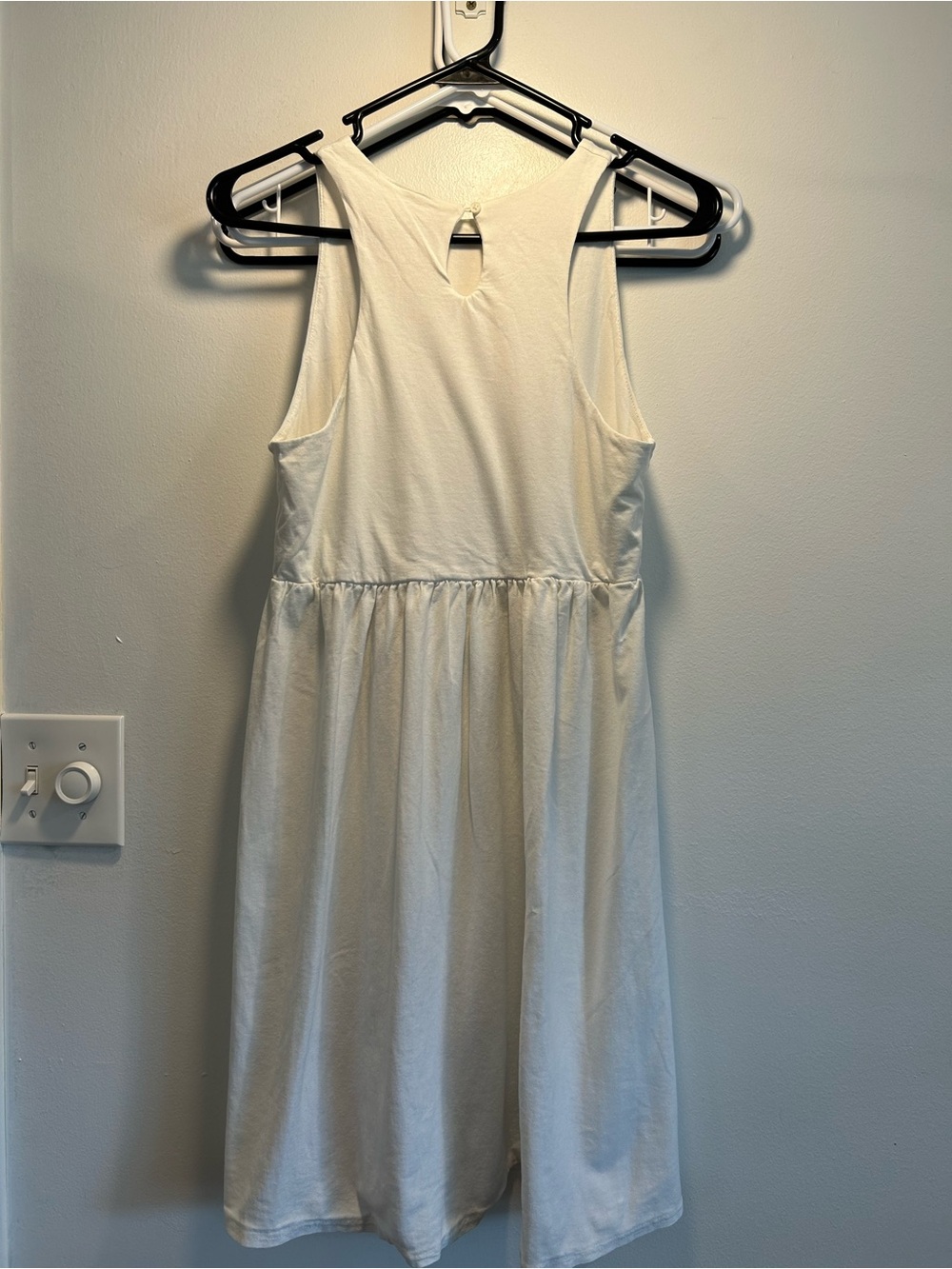 Zara White Sleeveless Swing Midi Dress